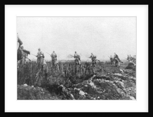 The French launch their offensive, 2nd Battle of Champagne, France by Anonymous