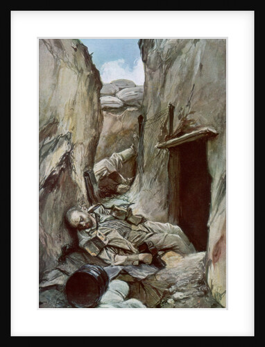 'The Conquered Trenches of Perthes', Champagne, France by Francois Flameng