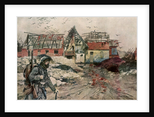 'The Ruins of Ablain-Saint-Nazaire', Artois, France by Francois Flameng