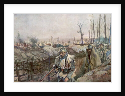 A French Trench in the Village of Souchez, Artois, France by Francois Flameng
