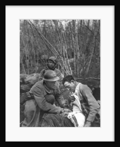A French soldier's wounds are treated, World War I, France by Anonymous