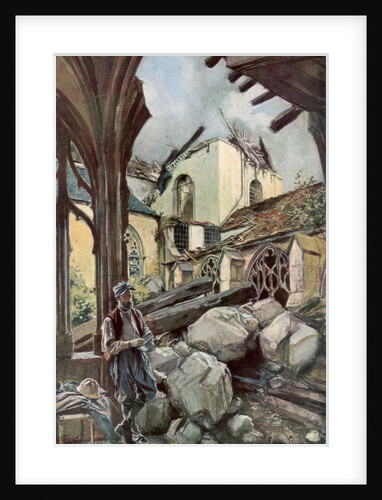 'The Cloister and Cathedral of Verdun', France by Francois Flameng