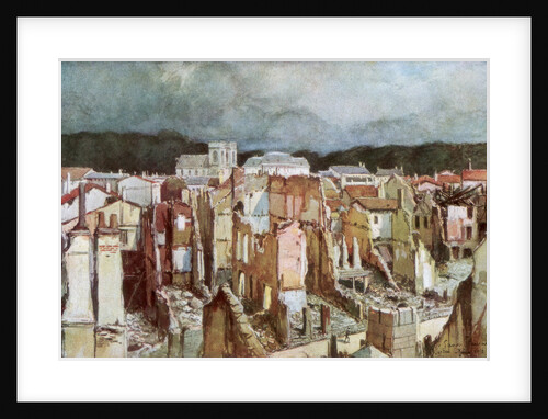 'The Ruins of Verdun', June 1916 by Francois Flameng