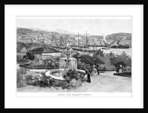 Hobart from McGregor's Gardens, Tasmania, Australia by Albert Henry Fullwood