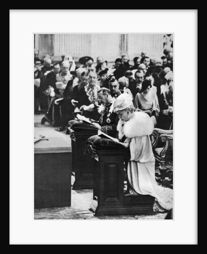 King George V and Queen Mary in St Paul's Cathedral, Silver Jubilee thanksgiving service by Anonymous