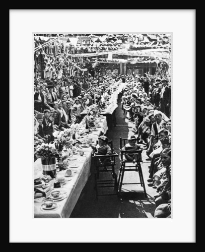Jubilee tea party for children in Orville Road, Battersea, London by Anonymous