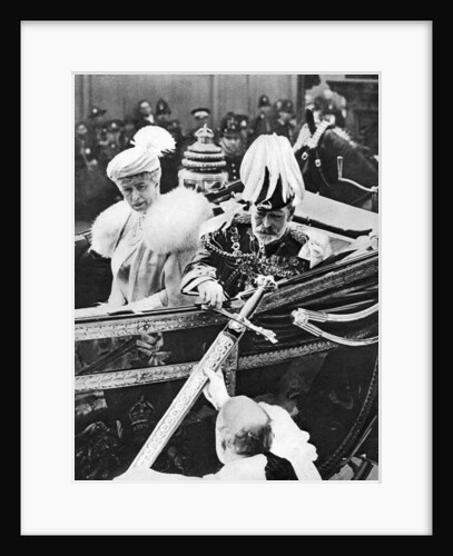 King George V touches the City's Sword, at Temple Bar, London by Anonymous