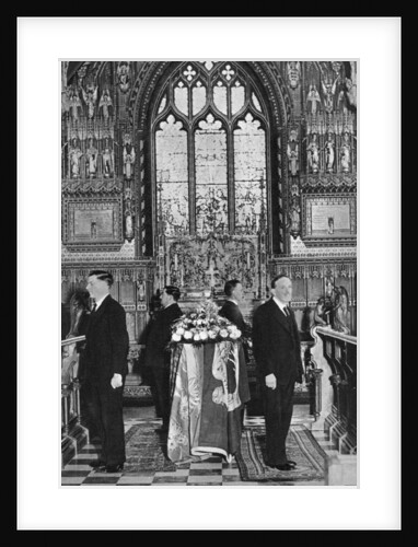 King George V lying in state, Church of St Mary Magdalene, Sandringham, Norfolk, January 1936 by Anonymous