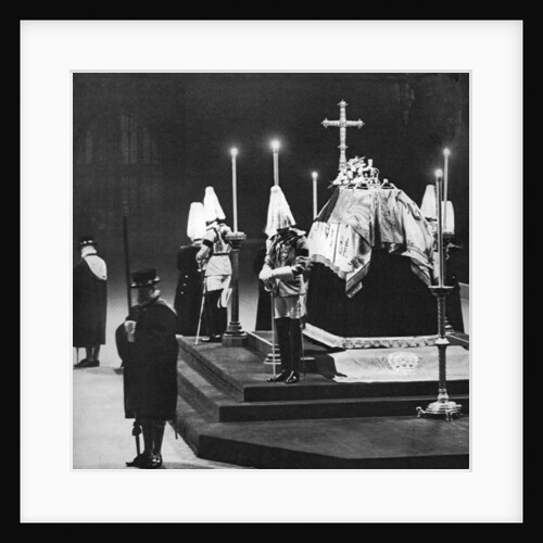 King George V lying in state in Westminster Hall, London, January 1936 by Anonymous