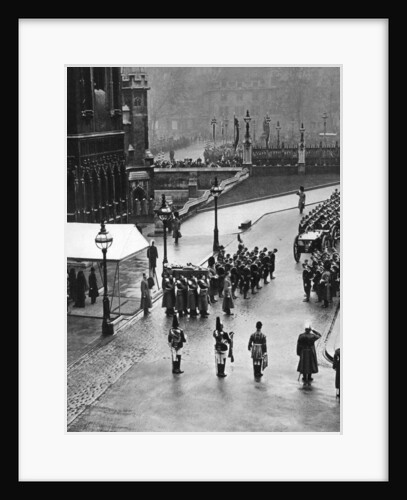 King George V's funeral procession forming at Westminster Hall, London by Anonymous