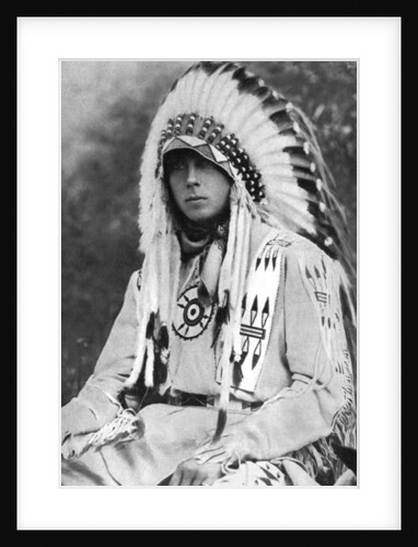 The Prince of Wales in Native American dress, Canada by Anonymous