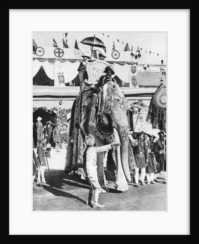 The Prince of Wales with the Maharajah of Gwalior during his Indian tour by Anonymous