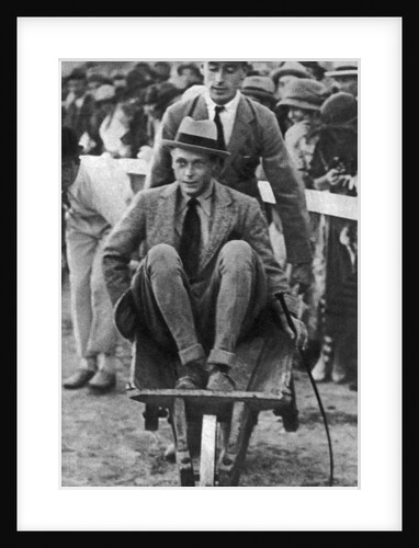 Louis Mountbatten wheels his cousin, the Prince of Wales, at a gymkhana in Malta by Anonymous
