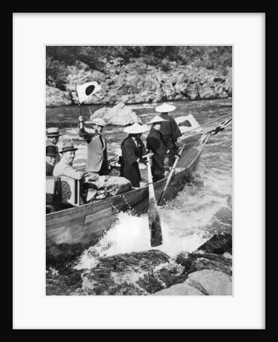 The Prince of Wales shooting the rapids at Kyoto, Japan by Anonymous