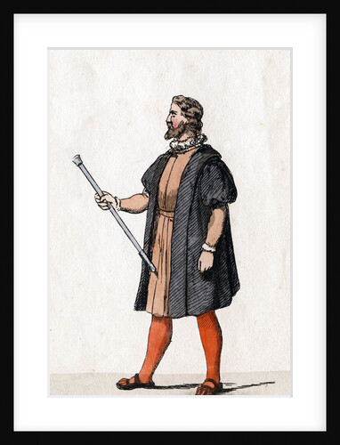 Court usher costume design for Shakespeare's play, Henry VIII by Anonymous