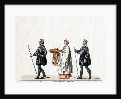 Heralds and priest, costume design for Shakespeare's play, Henry VIII by Anonymous