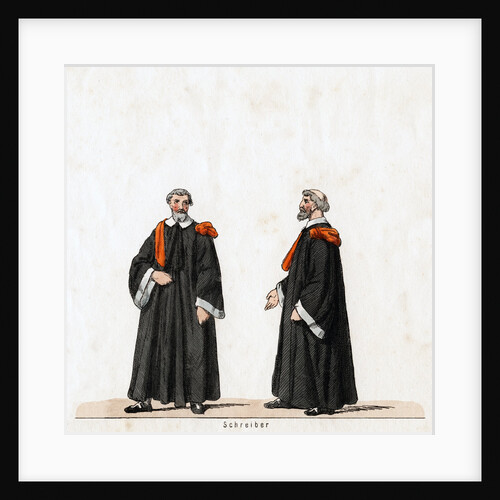 Scribe, costume design for Shakespeare's play, Henry VIII by Anonymous