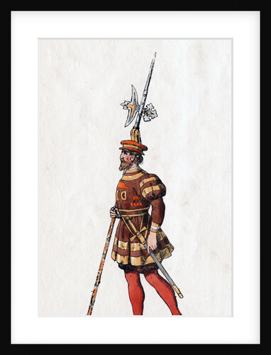 Guard, costume design for Shakespeare's play, Henry VIII by Anonymous