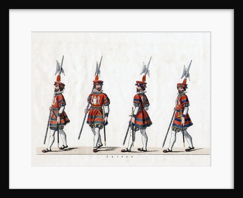 Guard, costume design for Shakespeare's play, Henry VIII by Anonymous