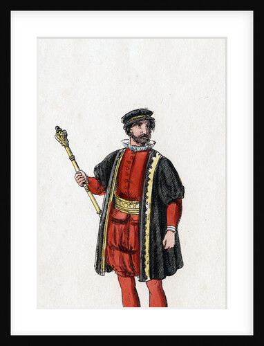 Lord Chancellor, costume design for Shakespeare's play, Henry VIII by Anonymous
