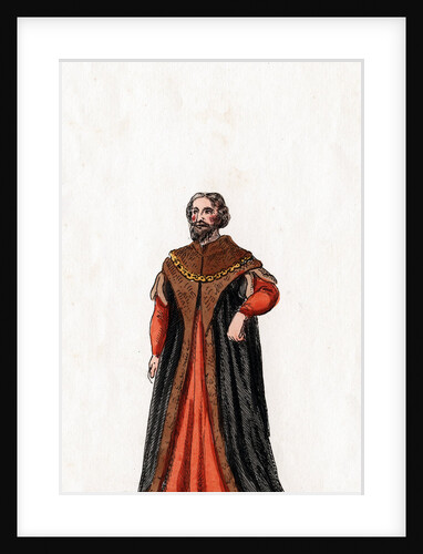 Lord Chancellor, costume design for Shakespeare's play, Henry VIII by Anonymous