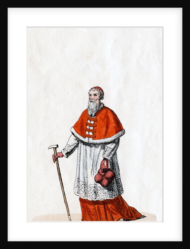 Cardinal Campeius, costume design for Shakespeare's play, Henry VIII by Anonymous