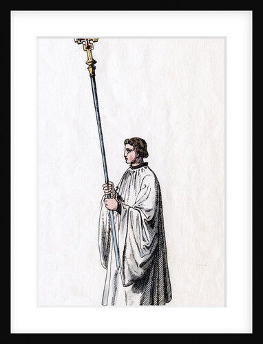 Archbishop's cross-carrier, costume design for Shakespeare's play, Henry VIII by Anonymous