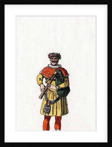 Musician, costume design for Shakespeare's play, Henry VIII by Anonymous
