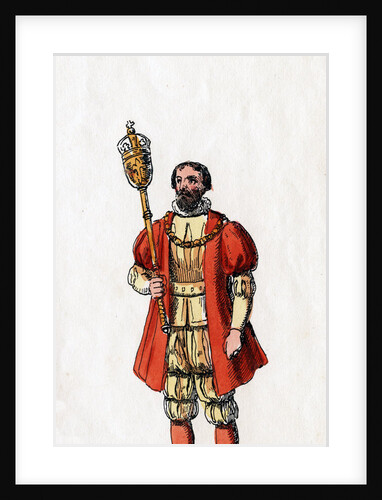 Holder of a sceptre, costume design for Shakespeare's play, Henry VIII by Anonymous