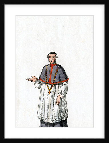 Bishop in house dress, costume design for Shakespeare's play, Henry VIII by Anonymous