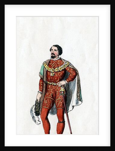Earl of Surrey, costume design for Shakespeare's play, Henry VIII by Anonymous