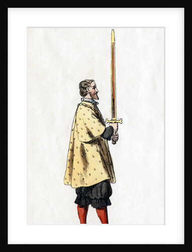 Holder of a sword, costume design for Shakespeare's play, Henry VIII by Anonymous