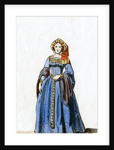 Lady-in-waiting, costume design for Shakespeare's play, Henry VIII by Anonymous