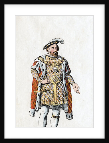King Henry VIII of England, costume design for Shakespeare's play, Henry VIII by Anonymous
