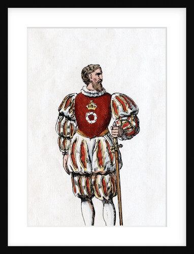 Sergeant, costume design for Shakespeare's play, Henry VIII by Anonymous
