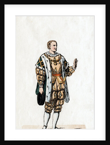 Sir Nicholas Vaux, costume design for Shakespeare's play, Henry VIII by Anonymous