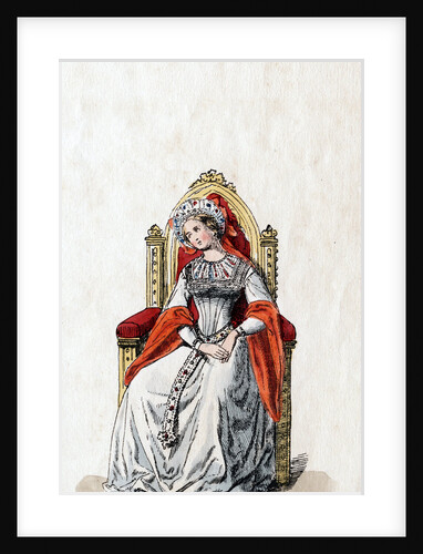 Lady-in-waiting, costume design for Shakespeare's play, Henry VIII by Anonymous