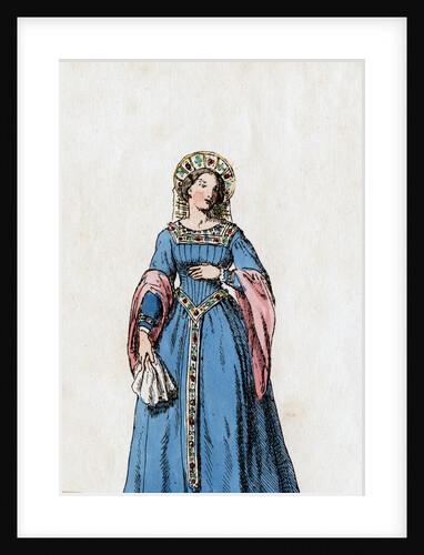 Lady-in-waiting, costume design for Shakespeare's play, Henry VIII by Anonymous