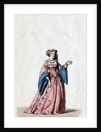 Anne Boleyn, costume design for Shakespeare's play, Henry VIII by Anonymous