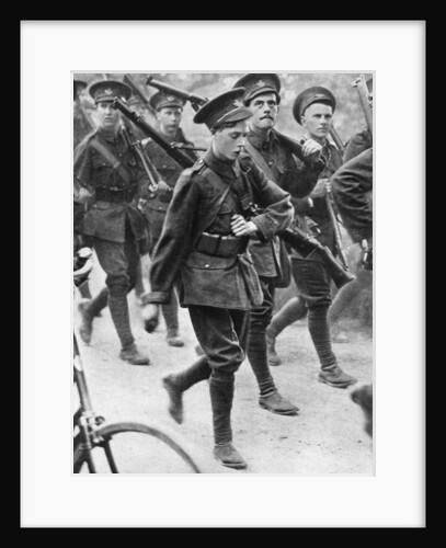 The Prince of Wales marching with the Oxford University Officers Training Corps by Anonymous