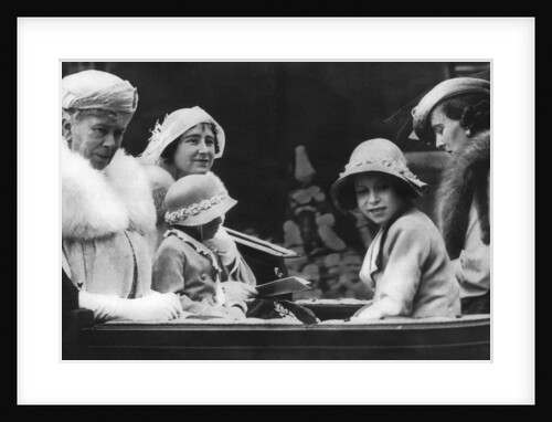 Queen Mary with her daughter-in-law and grandchildren by Anonymous