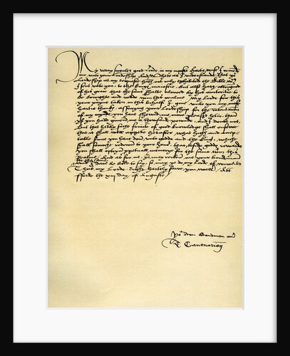 Letter from Thomas Cranmer to Thomas Cromwell, Ford by Thomas Cranmer