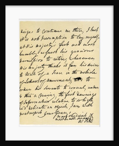 Letter from William Pitt to the Duke of Newcastle, Hayes by William Pitt