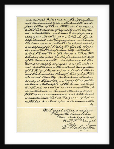 Letter from George Washington to the Earl of Buchan, Philadelphia by George Washington