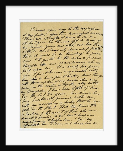 Letter from William Wordsworth on the death of Samuel Taylor Coleridge by William Wordsworth