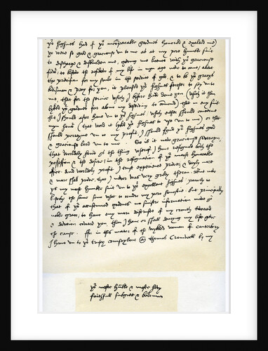 Letter from Sir Thomas More to Henry VIII, 5th March 1534 by Sir Thomas More