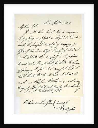 Letter from the Duke of Wellington to General Rowland Hill, 1st February 1828 by Duke of Wellington