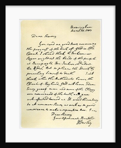 Letter from John Wesley to Samuel Bradburn by John Wesley