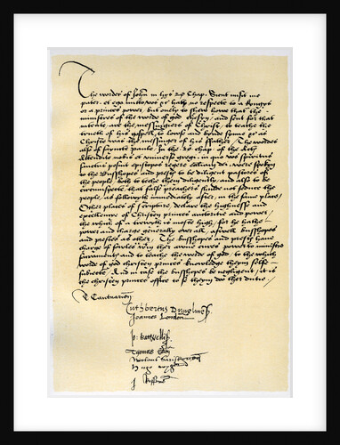 Episcopal Declaration of Archbishop Crammer and seven other English bishops by Thomas Cranmer