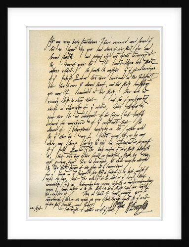 Letter from William Cecil to Sir Christopher Hatton by Sir William Cecil